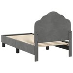 vidaXL Cadre de lit pour tout-petit avec tête de lit Gris foncé