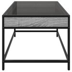 vidaXL Table basse avec LED infini sonoma gris 70x50x41 cm