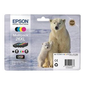 Epson cartouche 26xl - noir et tricolore - 41.3 ml