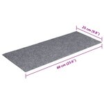 vidaXL Tapis d'escalier autocollants 30 pièces 60 x 25 cm Gris clair Rectangulaire