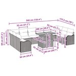 vidaXL Ensemble de canapé de jardin 11 Pièces beige et gris clair