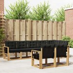 vidaXL Ensemble de canapés d'extérieur 8 pc Blanc et noir