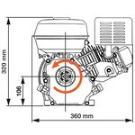 vidaXL Moteur à essence 6 5 CH 4 8 kW Noir