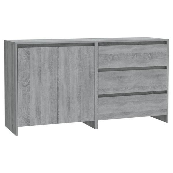 vidaXL Buffets 2 Pièces Sonoma gris Bois d'ingénierie