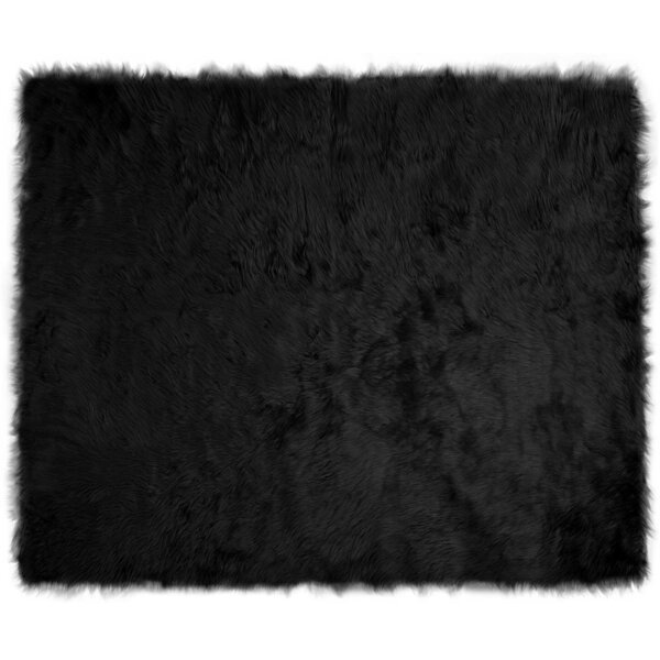 vidaXL Tapis en fausse Tafalla Noir 200 x 280 cm Polyester