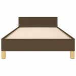 vidaXL Cadre de lit avec tête de lit marron foncé 100x200 cm Tissu