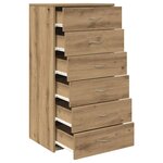 vidaXL Buffet avec 6 tiroirs chêne artisanal bois d'ingénierie