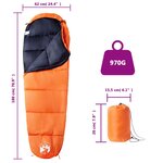 vidaXL Sac de couchage momie pour adultes camping 3 saisons