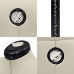 vidaXL Mannequin de robe ajustable pour femme Crème M Taille 40-46