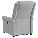 vidaXL Fauteuil de massage inclinable gris nuage tissu
