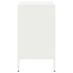vidaXL Tables de chevet 2 Pièces blanc 36x39x68 cm acier