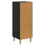 vidaXL Armoire à tiroirs Noir 33 x 34 5 x 90 cm Bois d'ingénierie