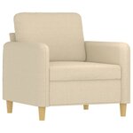 vidaXL Fauteuil Crème 60 cm Tissu
