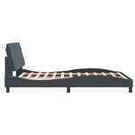 vidaXL Cadre de lit sans matelas gris foncé 140x200 cm velours