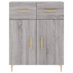 vidaXL Buffet sonoma gris 69 5x34x90 cm bois d'ingénierie