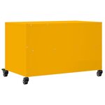 vidaXL Meuble TV jaune moutarde 68x39x43 5 cm acier