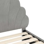 vidaXL Cadre de lit pour enfants avec tête de lit Gris clair Velours
