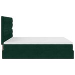 vidaXL Cadre de lit ottoman avec matelas vert foncé 200x200 cm velours
