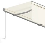 vidaXL Auvent automatique rétractable avec store 4 5x3 m Crème