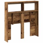 vidaXL Armoire tête de lit avec LED vieux bois 100x17x102 cm
