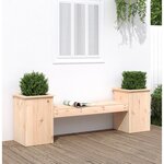 vidaXL Banc avec jardinières 184 5x39 5x56 5 cm bois massif de pin