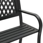 vidaXL Banc de jardin Noir 120 cm Acier