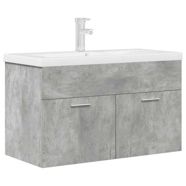 vidaXL Armoire lavabo de salle de bain avec bassin intégré et robinet