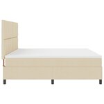 vidaXL Lit à ressorts avec matelas crème 200x200 cm en tissu
