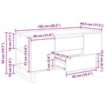vidaXL Table basse Bois Ancien 102 x 44 5 x 50 cm Bois d'ingénierie