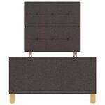 vidaXL Cadre de lit Marron foncé 90x190 cm Tissu
