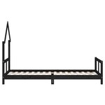 vidaXL Cadre de lit pour enfants noir 80x200 cm bois de pin massif
