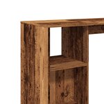 vidaXL Table de bar avec étagère vieux bois bois d'ingénierie