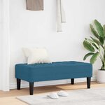 vidaXL Banc Bleu 113 x 57 x 39 cm Velours