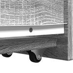vidaXL Armoire de salle de bain étroite avec roulettes sonoma gris
