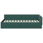 vidaXL Cadre de lit d'angle Vert foncé 80 cm x 200 cm tissu