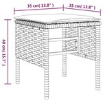vidaXL Repose-pieds de jardin avec coussins 4 Pièces Gris Résine tressée