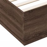 vidaXL Cadre de lit avec lumières LED chêne marron 200x200 cm
