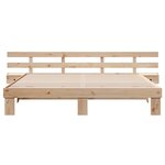 vidaXL Cadre de lit avec tiroir Marron 180 x 200 cm Bois massif