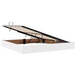 vidaXL Lit avec rangement et matelas Blanc 200 x 200 cm Simili cuir