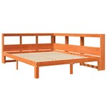 vidaXL Lit bibliothèque sans matelas cire marron 140x190 cm pin massif
