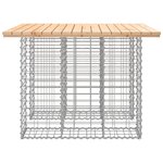 vidaXL Table de jardin Gabion Design 100x102x72 cm Bois massif Pin