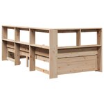 vidaXL Lit bibliothèque sans matelas 100x200 cm bois massif de pin