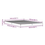 vidaXL Cadre de lit surélevé Naturel 140 x 210 cm Bois de pin massif