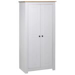 vidaXL Garde-robe Blanc 80x50x171 5 cm Pin massif Assortiment Panama