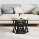 vidaXL Table d'appoint empilable 3 Pièces chêne artisanal 53 x 53 x 40 cm