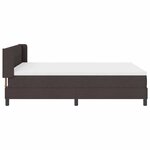 vidaXL Lit à ressorts avec tête de lit Marron foncé 200 x 140 cm tissu