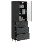 vidaXL Ensemble de Meubles 2 Pièces Noir 66 x 34 5 x 90 cm