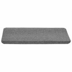vidaXL Tapis d'escalier autocollants 15 Pièces 65x24 5x3 5 cm Gris