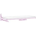 vidaXL Dessus de table 110x40x1 7 cm rectangulaire bois de pin massif