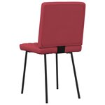 vidaXL Chaises à manger lot de 6 rouge bordeaux similicuir